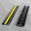LYUCAYHQ 2 Pack of 1-Channel Rubber Floor Cable Cover Heavy Duty 11000 Lbs Load Capacity Rubber Speed Bumps Driveway Ramp Hose Cable Ramp Protective view 2