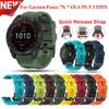 BCMCBV 26 22MM Silicone Quick Release Watchband StrapFor Garmin Fenix 7X 6X 5X 3HR Watch Easyfit Wristband Strap For Fenix 7 6 5 Watch(Light Purple,22mm Fenix EPIX) view 2