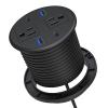 Recessed Power Grommet with AC Outlets, 3inch Desktop Power Grommet Outlet,30W PD Fast Charge for Deskt - Flush-Mount Recessed Power Strip,Home and Workspace Essential Desk Outlet view 1