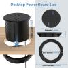 Recessed Power Grommet with AC Outlets, 3inch Desktop Power Grommet Outlet,30W PD Fast Charge for Deskt - Flush-Mount Recessed Power Strip,Home and Workspace Essential Desk Outlet view 2