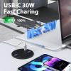 Recessed Power Grommet with AC Outlets, 3inch Desktop Power Grommet Outlet,30W PD Fast Charge for Deskt - Flush-Mount Recessed Power Strip,Home and Workspace Essential Desk Outlet view 3