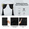 6 Panels Wedding Arch Draping Fabric 28 x 20Ft Chiffon Weddings Arch Drapes Chiffon Fabric Drape Sheer Backdrop Curtain for Wedding Party Ceremony Birthday Reception Swag Backdrop Ceiling Dcor(Black) view 4
