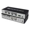 ORIVISION UHD HDMI KVM Switch, Max 4K@30Hz Selector Switch, HDMI Switcher 4x1 with 4 USB Ports Peripheral Box Switching Hub,1 Button Switch and 4 Cables, 4 Switching Ways for Option view 1