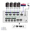 ORIVISION UHD HDMI KVM Switch, Max 4K@30Hz Selector Switch, HDMI Switcher 4x1 with 4 USB Ports Peripheral Box Switching Hub,1 Button Switch and 4 Cables, 4 Switching Ways for Option view 3