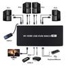 ORIVISION UHD HDMI KVM Switch, Max 4K@30Hz Selector Switch, HDMI Switcher 4x1 with 4 USB Ports Peripheral Box Switching Hub,1 Button Switch and 4 Cables, 4 Switching Ways for Option view 4