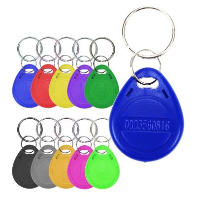 100pcs RFID Tag 125KHz Proximity RFID Card Keyfobs Key Fob Access Control Smart Card Colors Keyfob(BK)