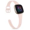Vanjua Slim Band Compatible with Fitbit Sense 2 / Sense Bands, Fitbit Versa 4 / Versa 3 Bands Women, Soft Silicone Replacement Strap for Fitbit Sense 2 / Versa 4 Smart Watch (Pink) view 1