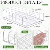 Threehoney 8 Pack Clear Acrylic CD Holder, DVD/CD Storage Box Record Display Rack Organizers Holds up to 14 Standard DVD Cases for Media Shelf Storage and Organization view 2