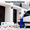 Fuers 8MP 8CH Poe NVR Home Security Camera System, 4pcs Wired 6MP PoE IP Cameras Outdoor with Person Detection, 4K 8CH Network Video Recorder with 1TB HDD for 24-7 Recording view 4