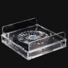 Mac mini Mount,Mini Cooling Fan Design,Super Strong Wind Modification Chassis,Equipped with a 5.5 Inches Silent Fan for Heat Sink,USB Power Supply(Transparent) view 4