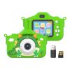 Andoer 1080P Kids Digital Camera Cute Digital Video Camera for Kids Dual Lens 2.0 Inch IPS Screen 48M Photo Games with Neck Strap 32GB TF Card USB Card Reader Birthday for Boys Girls view 1