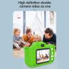Andoer 1080P Kids Digital Camera Cute Digital Video Camera for Kids Dual Lens 2.0 Inch IPS Screen 48M Photo Games with Neck Strap 32GB TF Card USB Card Reader Birthday for Boys Girls view 4