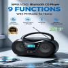 Greadio Portable Boombox CD Players for Home with Bluetooth, Stereo Sound view 2