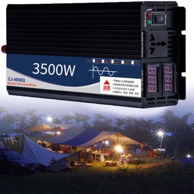 3500 W 4000 W 5000 W High Power Pure Sine Voltage Converter 12 V 24 V 48 V 60 V 72 V to 110 V Car Inverter Home Transformer with 2 AC Outlets Car Charger for Laptop phone Small Power Tool (72V,3500W)