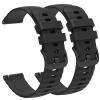 2 Pack Compatible with Garmin Vivoactive 3 / Garmin Vivoactive 5 / Garmin Venu Sq, Quick Release 20mm for Garmin Venu 2 Plus/Forerunner 245/Forerunner 55 Watch Bands (black/black) view 2