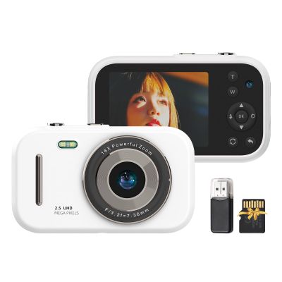 Andoer 1080P Digital Camera Portable Digital Video Camera 48MP Dual Lens 2.8 Inch IPS Screen Game Playing Music Listening with 32GB TF Card USB Card Reader Birthday for Teens Students
