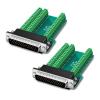 2PCS DB44 Serial Connector D-sub Male Plug 44-pin Port Terminal Breakout PCB Board,DB44 Solderless Adapter with Nut view 1