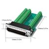 2PCS DB44 Serial Connector D-sub Male Plug 44-pin Port Terminal Breakout PCB Board,DB44 Solderless Adapter with Nut view 2