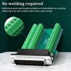 2PCS DB44 Serial Connector D-sub Male Plug 44-pin Port Terminal Breakout PCB Board,DB44 Solderless Adapter with Nut view 4