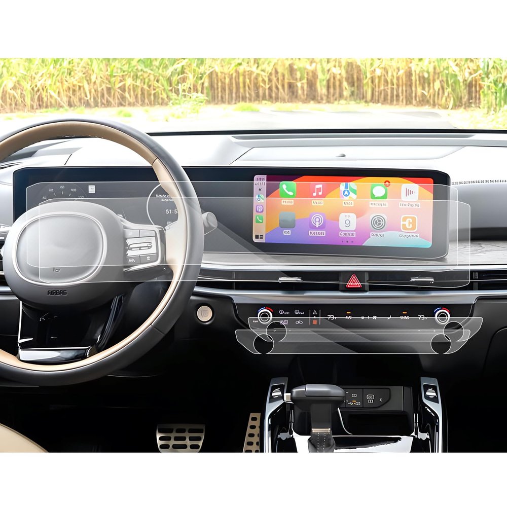 SXCY [4PCS for 2024 2025 Kia Sorento Screen Protector 2025 Sorento Infotainment Whole All-one+Air Conditioning Screen Protector for 2024 2025 Kia Sorento Accessories
