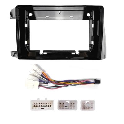 10.1 Inch Car Radio Fascia Compatible with Toyota Wish 2003 Android Stereo GPS MP5 Player Casing Frame 2 Din Head Unit Trim Dash Panel Cover(LHD Frame Cable)