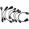 8Pcs Metal & Plastic Truck Cables OBD2 Diagnostic OBDII Adapter Tool view 3