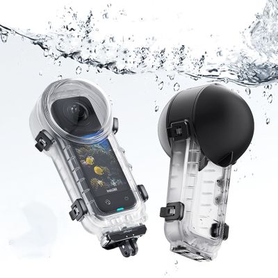 Honlyn Invisible Dive Case for Insta360 X4, Waterproof Housing Quick Release Mount Invisible for Insta360 X5/X4, Up to 50 m/164 ft(Waterproof Case)
