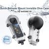 Honlyn Invisible Dive Case for Insta360 X4, Waterproof Housing Quick Release Mount Invisible for Insta360 X5/X4, Up to 50 m/164 ft(Waterproof Case) view 2