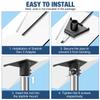 Nuovoware Starlink Gen 3 Pipe Adapter, Starlink Mounting Kit Crafted from Weather-Resistant Aluminum Alloy, Adjustable Starlink Pole Mount Compatible with Gen3/V3 Starlink Standard Dish, Black view 4