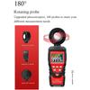 180 Rotatable Digital Light Meter, 3% Accuracy Handheld Light Calibrator, 0.1~200,000 Lux Meter, Self-calibration Lumen Tester, Ambient Temperature Measuring Instrument, for Photography, Planting view 3