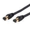 SATMAXIMUM Cat8 SFTP Ethernet Patch Cable 26AWG, Pure Copper, Shielded, Fluke Tested, High-Speed 40Gbps Data Transfer, 2000MHz Bandwidth, for Servers, Gaming, and Networking Black (15FT) view 3