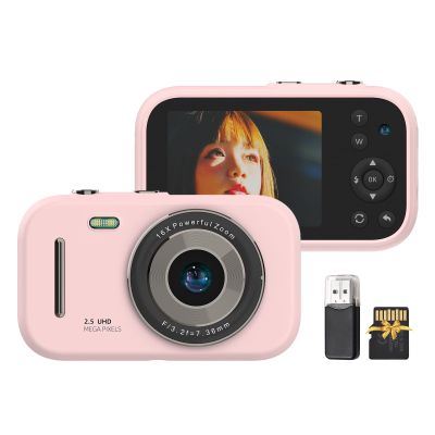 Andoer 1080P Digital Camera Portable Digital Video Camera 48MP Dual Lens 2.8 Inch IPS Screen Game Playing Music Listening with 32GB TF Card USB Card Reader Birthday for Teens Students