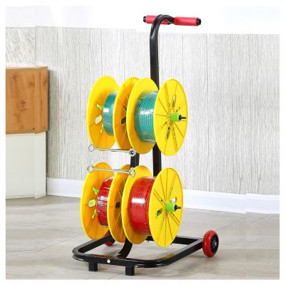 BXKCFYBSQ Wire Spool Rack,Wiring Spool Dispenser,Ribbons Roll Storage Rack,Heavy Duty Spool Storage Holder,for Electrical Industrial Use,330lbs Capacity