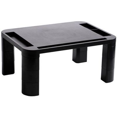 RWGOVLU Monitor Stand Riser with Adjustable Height and Storage Organizer for Computer Printer Laptop Desk with Phone Holder