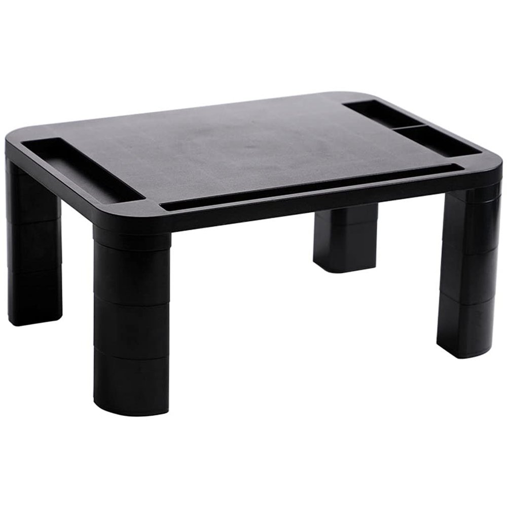 RWGOVLU Monitor Stand Riser with Adjustable Height and Storage Organizer for Computer Printer Laptop Desk with Phone Holder