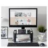 RWGOVLU Monitor Stand Riser with Adjustable Height and Storage Organizer for Computer Printer Laptop Desk with Phone Holder view 2