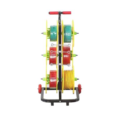 BXKCFYBSQ Wire Spool Rack with Wheel,Wiring Spool Dispenser,Heavy Duty Spool Storage Holder,Conduit Display Storage for Electrical Industrial Retail Use