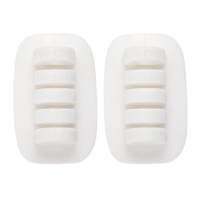 HARFINGTON 2pcs Silicone Cable Clips for Cord Organizer, White