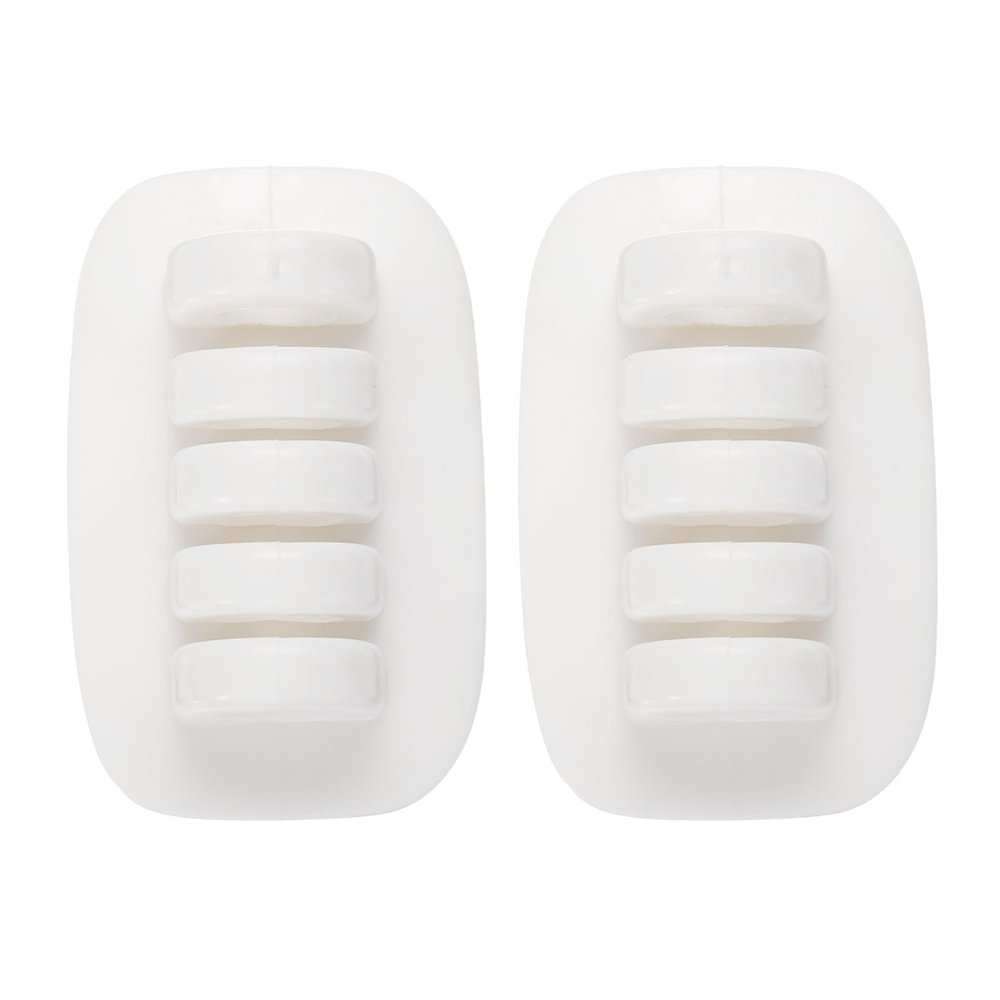 HARFINGTON 2pcs Silicone Cable Clips for Cord Organizer, White