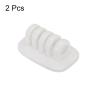 HARFINGTON 2pcs Silicone Cable Clips for Cord Organizer, White view 3