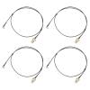 uxcell 4Pcs MMCX Male Right Angle to SMA Female Bulkhead,Pigtail Antenna Coaxial RF1.37 Low Loss Cable,RF Coaxial Connector,31inch view 1