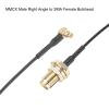 uxcell 4Pcs MMCX Male Right Angle to SMA Female Bulkhead,Pigtail Antenna Coaxial RF1.37 Low Loss Cable,RF Coaxial Connector,31inch view 2