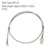 uxcell 4Pcs MMCX Male Right Angle to SMA Female Bulkhead,Pigtail Antenna Coaxial RF1.37 Low Loss Cable,RF Coaxial Connector,31inch view 3