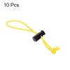 HARFINGTON 10pcs Elastic Cable Tie 5.9" Multipurpose Extra Thick Cable Organizer Adjustable Cable Strap Toggle Tie Reusable Tangle for Home Office Travel, Yellow view 3