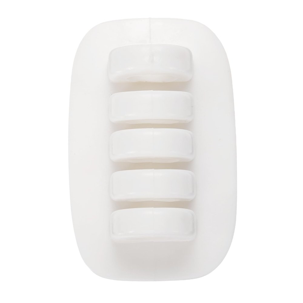 HARFINGTON Cable Clips Silicone Cable Management for Cord Organizer Cable Clips Bedroom Nightstand Wire Desk Table Accessories Office Spaces Car, White