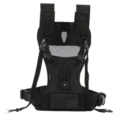 Dual Camera Strap Adjustable Multi Carrying Dual Camera Harness with Side Holster & Secure Strap Breathable Comfortable Double Shoulder Camera Strap for Photographer Hiking Climbing Travel Use