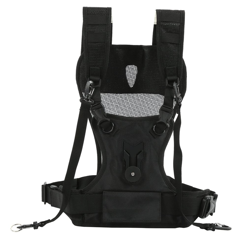 Dual Camera Strap Adjustable Multi Carrying Dual Camera Harness with Side Holster & Secure Strap Breathable Comfortable Double Shoulder Camera Strap for Photographer Hiking Climbing Travel Use