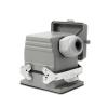 BHUPWZE Heavy Duty Connector 32 core Rectangular Aviation Plug Socket h32b-he-32 Industrial Waterproof 16A with Cover Side Outgoing line view 1
