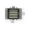 BHUPWZE Heavy Duty Connector 32 core Rectangular Aviation Plug Socket h32b-he-32 Industrial Waterproof 16A with Cover Side Outgoing line view 2