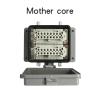 BHUPWZE Heavy Duty Connector 32 core Rectangular Aviation Plug Socket h32b-he-32 Industrial Waterproof 16A with Cover Side Outgoing line view 3